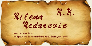 Milena Medarević vizit kartica
